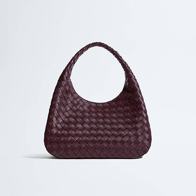 bottega veneta campana full intrecciato nappa leather hobo shoulder bag #854248